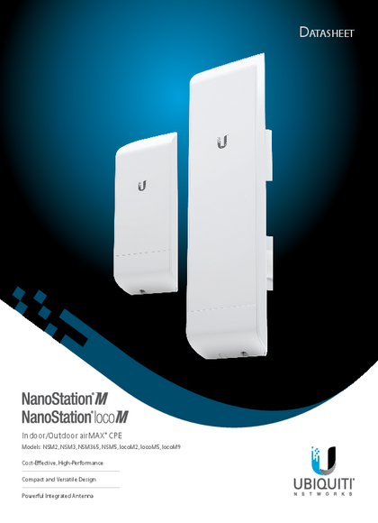 Antena Ubiquiti NanoStation locoM2 - Ficha técnica