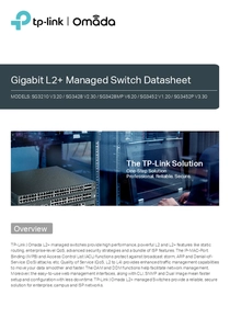 Switch Tp-Link TL-SG3210 8P Gigabit 2 SFP 1G - PDF
