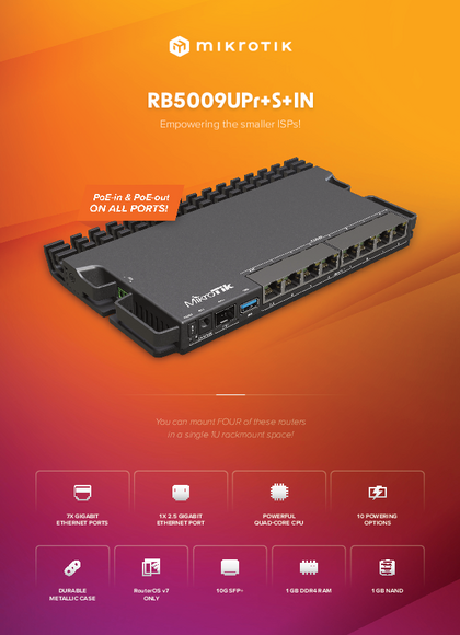 Router Mikrotik RB5009UPR+S+IN - PDF