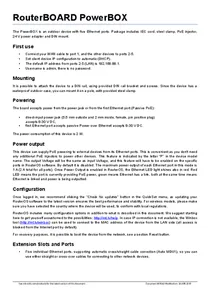 Router Mikrotik RB750P-PBr2 PowerBox - Ficha técnica