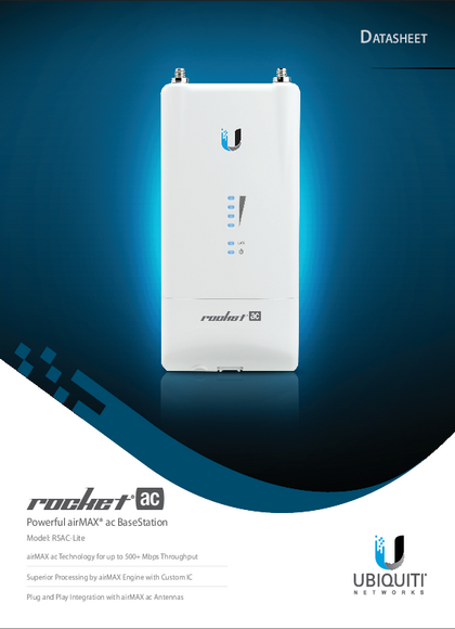 Radio Ubiquiti Rocket AC LITE R5AC-LITE - Ficha técnica