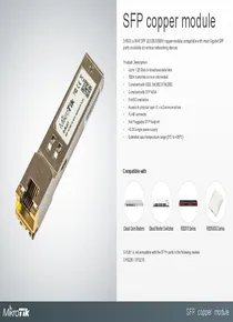 Módulo SFP Mikrotik S-RJ01 GigaBit - PDF