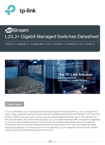 Switch Tp‑Link SG3452P 48P Gigabit PoE 4 SFP - PDF