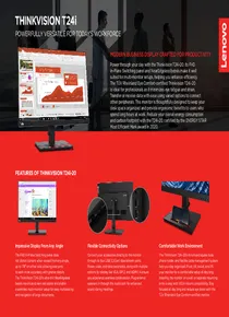 Monitor Lenovo T24I-20 24'' 1920x1080 60 Hz HDMI DP VGA - 61FMAR1AR - PDF
