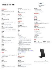 Notebook Lenovo Thinkpad X13 G2 I5 8GB 256SSD W11P 20WLSBBE00 - PDF