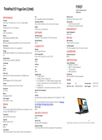 Notebook Lenovo Thinkpad X13 YOGA G2 I5 16GB 512SSD W11P 20W9S58Q00 - PDF