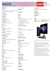 WorkStation Lenovo ThinkStation P3 I7-14700 16GB 1TB SDD RTX2000 Ada W11P 30GU002RAR - PDF