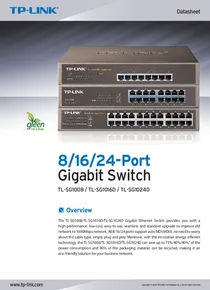 Switch Tp-Link 24 puertos Gigabit TL-SG1024D - Ficha técnica