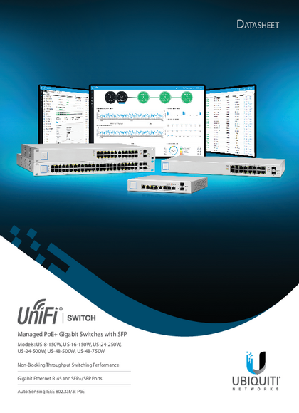 Switch Ubiquiti Unifi 8P 2 SFP US-8-150W - PDF