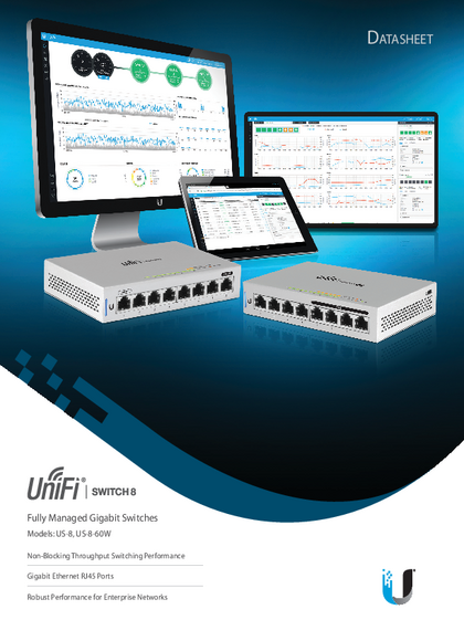 Switch Ubiquiti Unifi 8P 4 PoE US-8-60W - PDF