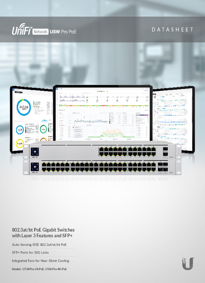 Switch Ubiquiti Usw-Pro-48 PoE+ 48 Puertos GigaBit 4 SFP+ - PDF